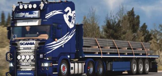 Scania V8 Open pipe with FKM Garage exhaust system v5.0