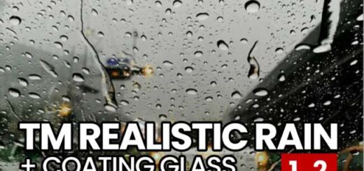 TM Realistic Rain with Coating Glass ETS2 1.58