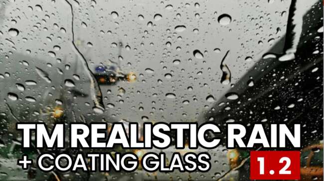 TM Realistic Rain with Coating Glass ETS2 1.58
