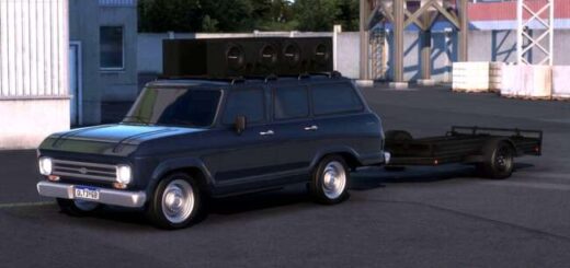 1973 Chevrolet Veraneio + Trailer v1.58