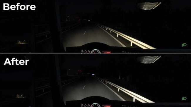 Improved Headlight for SCS Trucks v1.58
