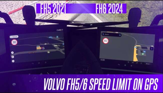 VOLVO FH5/6 Speed Limit on GPS v1.58