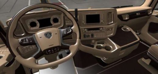Scania 2016 S & R Beige Brown Interior v1.58