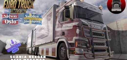 Scania NG R580 Megamod + Trailer