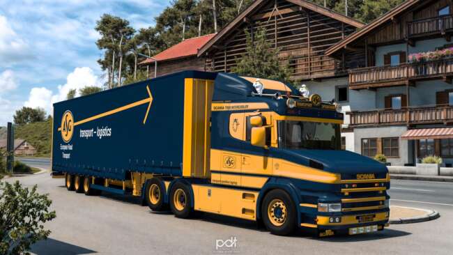 Scania T580 + Trailer "ASG Transport" v5.0