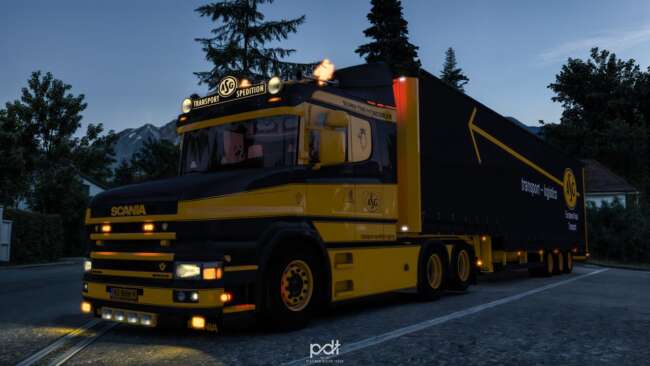 Scania T580 + Trailer "ASG Transport" v5.0