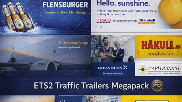 ETS2 Traffic Trailers Mega Pack v1.0