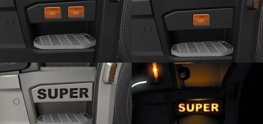 Scania NG SR DoorSteps Side Marker Lamp Orange White v1.58