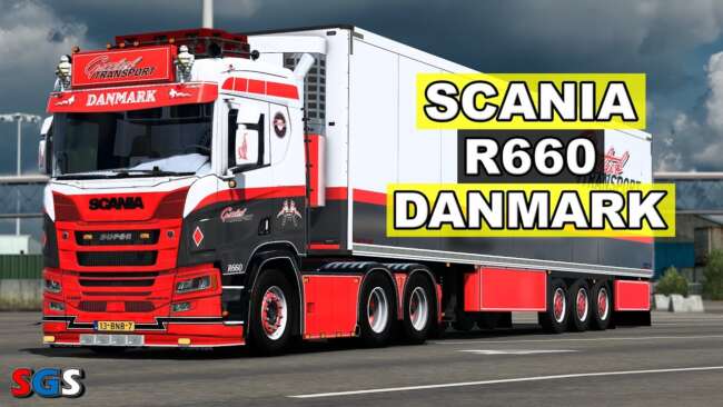 Scania R660 DANMARK + Trailer v1.58