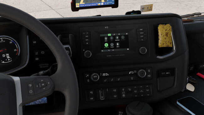 Multimedia display and AC control display for Scania S&R 2016 Standart Interior v1.0