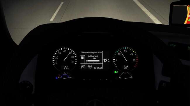 Mercedes Benz Actros MP3 Improved Dashboard v1.59