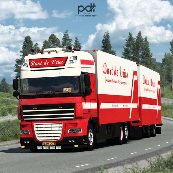 DAF XF 105 + Trailer "Bart De Vries" v11 1.59