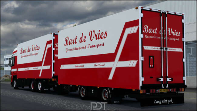 DAF XF 105 + Trailer "Bart De Vries" v11 1.59