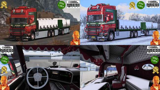 SCANIA R560 DONSLUND + TRAILER v6.0 1.59.x