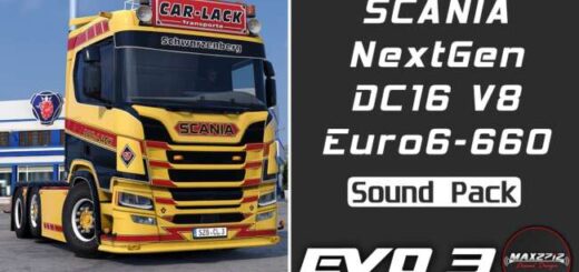 2022 Scania NextGen 660 DC16 V8 Sound Pack v1.3 1.59