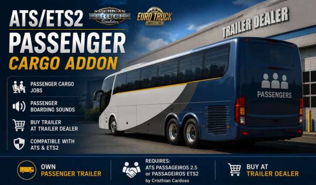 ATS/ETS2 Passenger Cargo Addon v1.0