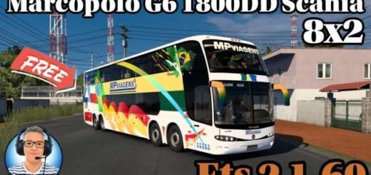 Marcopolo G6 1800 DD Scania 8X2 Ets2 1.60