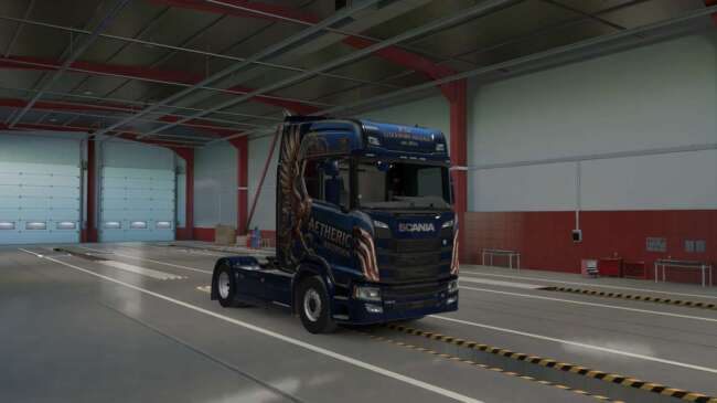 Blue Phoenix paintjob for scania ETS2 v1.35-1.60