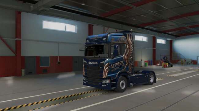 Blue Phoenix paintjob for scania ETS2 v1.35-1.60