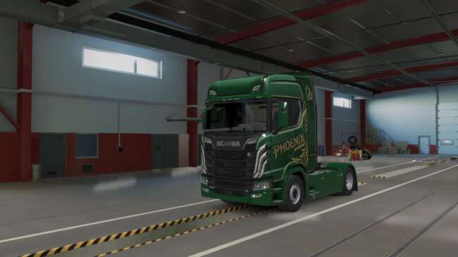 Green Phoenix paintjob for scania for V1.60 - 1.35