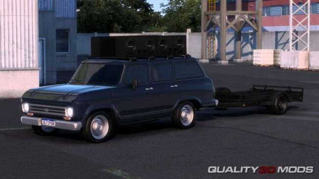 1973 Chevrolet Veraneio + Trailer v1.60