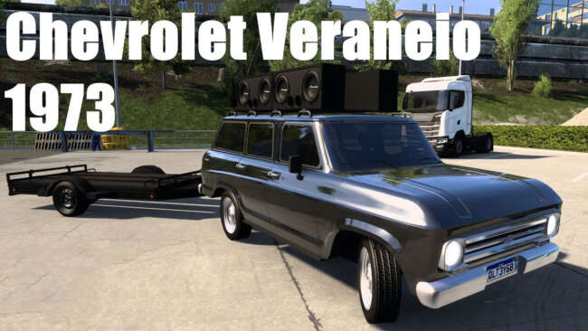 1973 Chevrolet Veraneio + Trailer v1.60