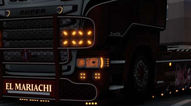 Scania RJL Orange Lights Pack v1.60