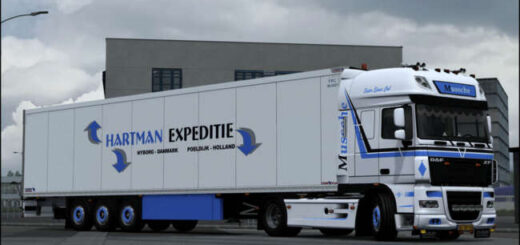 DAF XF 105 + Trailer "Mussche Transport" v5.0 1.60