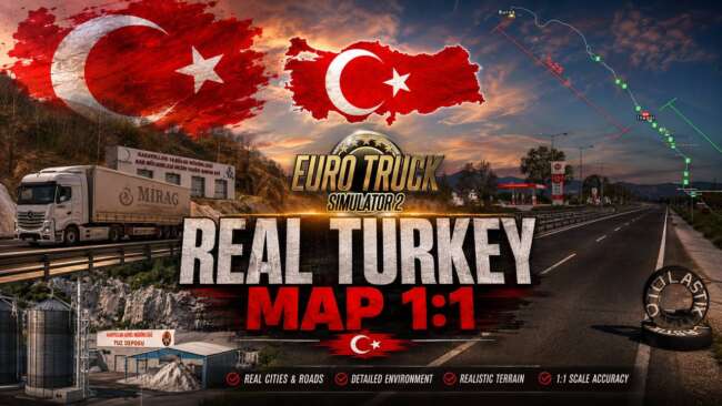 Real Turkey Map 1:1 ETS2 1.60
